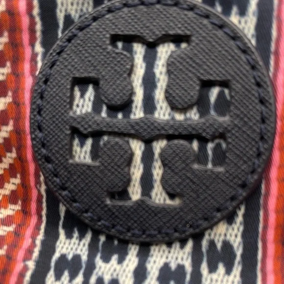 Tory Burch Navy and Red Patterned Tote Nylon Tory Burch - Picture 2 of 7